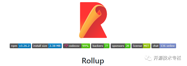 JS 模块打包工具 rollup，将小的代码片段编译成更大、更复杂的代码