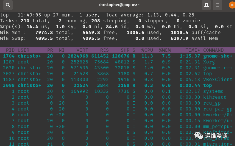 在 Linux 中使用 Top 命令检查和排序 CPU 使用率？