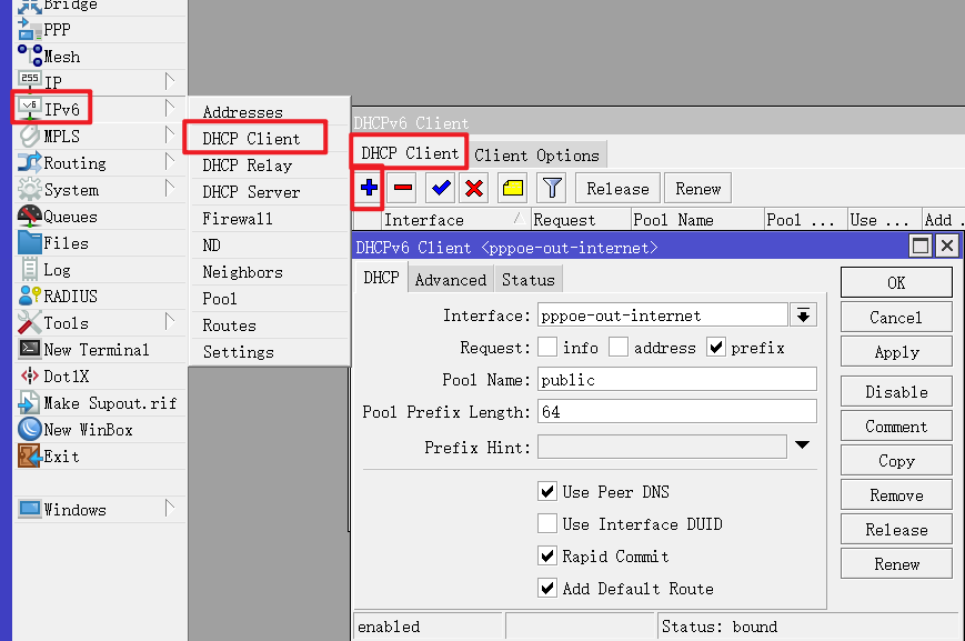 RouterOS配置家庭公网IPv6以及对IPv6地址分配原理浅析